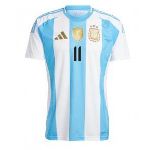 Billiga Argentina Angel Di Maria #11 Hemmatröja Copa America 2024 Kortärmad